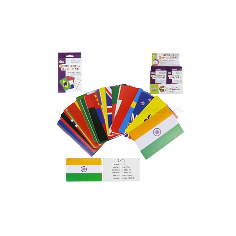 Cartes éducatives Pays et drapeaux